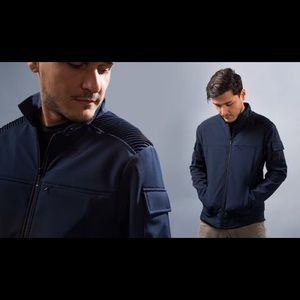 Mens BETABRAND Navy Smugglers Motorcycle Jacket